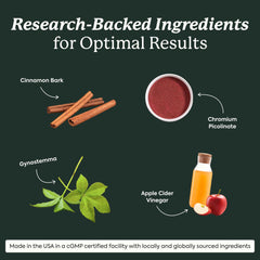 Cinnamon and ingredients showcased near WonderBurn bottle illustrate core metabolism-support elements.