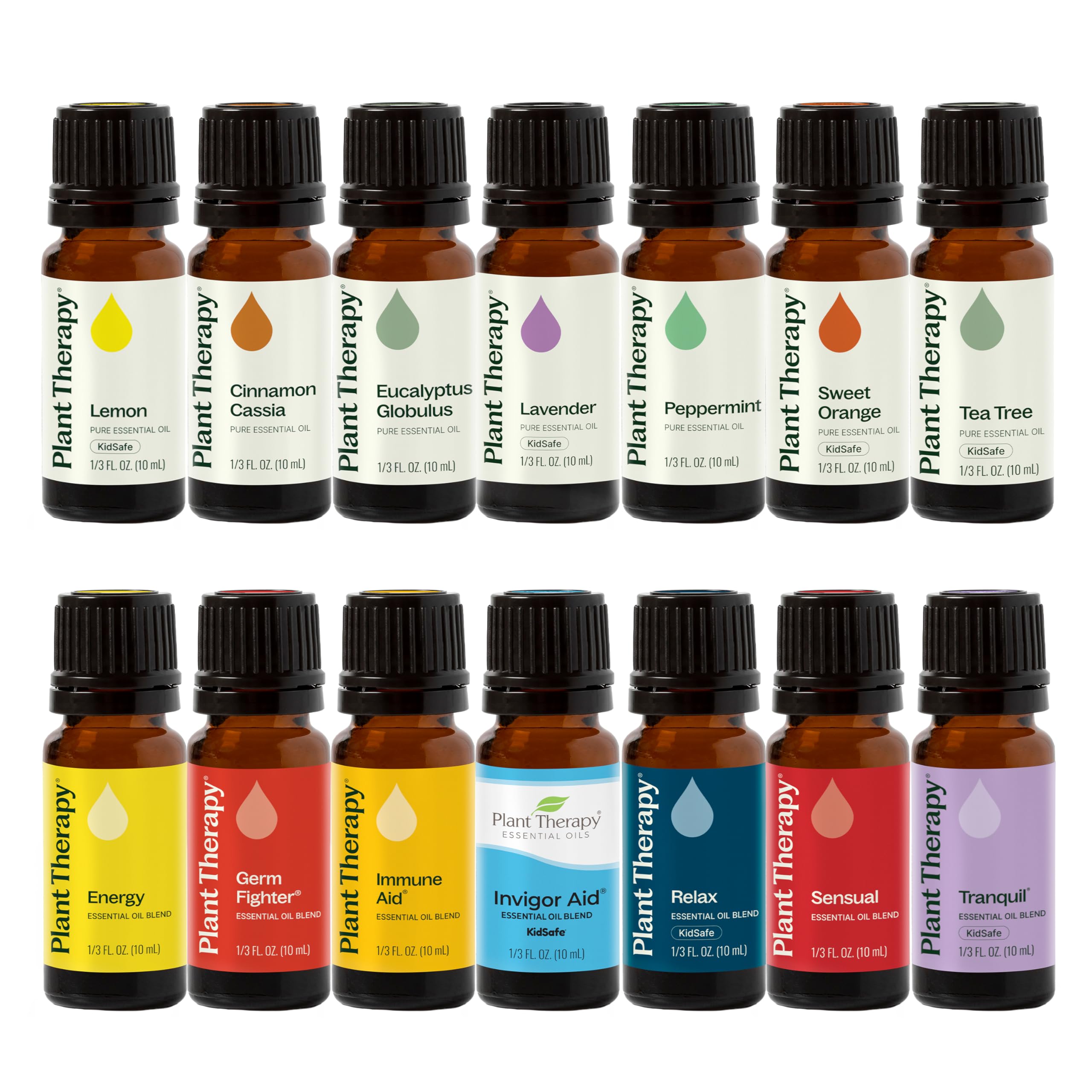 Plant Therapy 7 & 7 set bottles displayed for easy exploration of singles and blends.