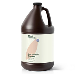 Plant Therapy Fractionated Coconut Oil bottle front, pure carrier oil for skin care