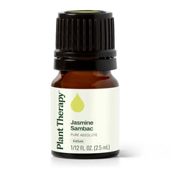 Plant Therapy Jasmine Sambac Absolute bottle pour for natural perfume blends.