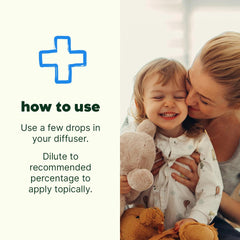 Plant Therapy KidSafe Calming the Child bottle close-up for a soothing routine.