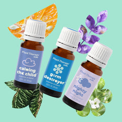 Plant Therapy KidSafe Germ Destroyer bottle close-up for seasonal use.