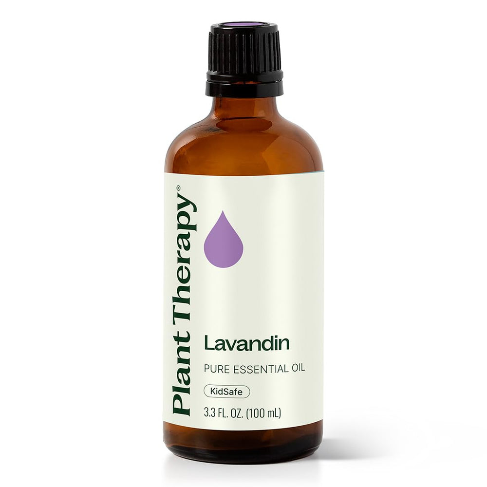 Plant Therapy Lavandin oil bottle front view with aroma-rich floral notes