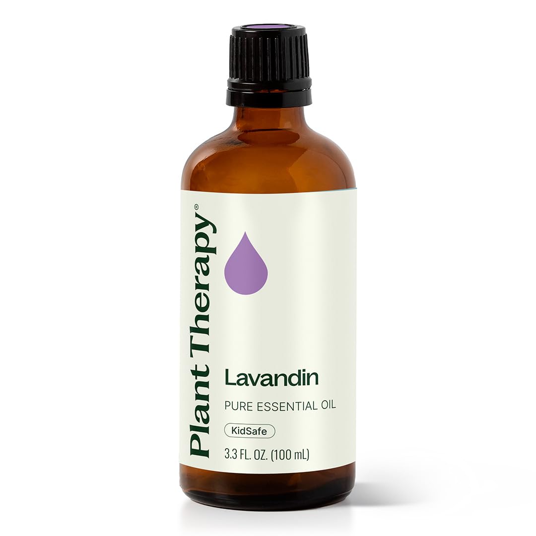 Plant Therapy Lavandin oil bottle front view with aroma-rich floral notes