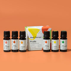 Plant Therapy Lemon oil bottle close-up enhances fresh scent in cleaners