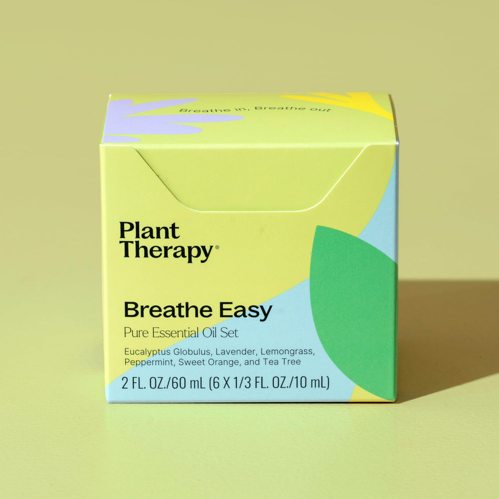 Plant Therapy Peppermint 10ml bottle close-up for cool, invigorating atmosphere.