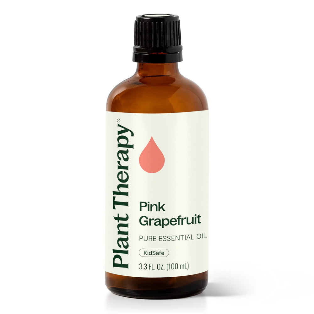 Plant Therapy Pink Grapefruit bottle showing 100 mL size for easy use