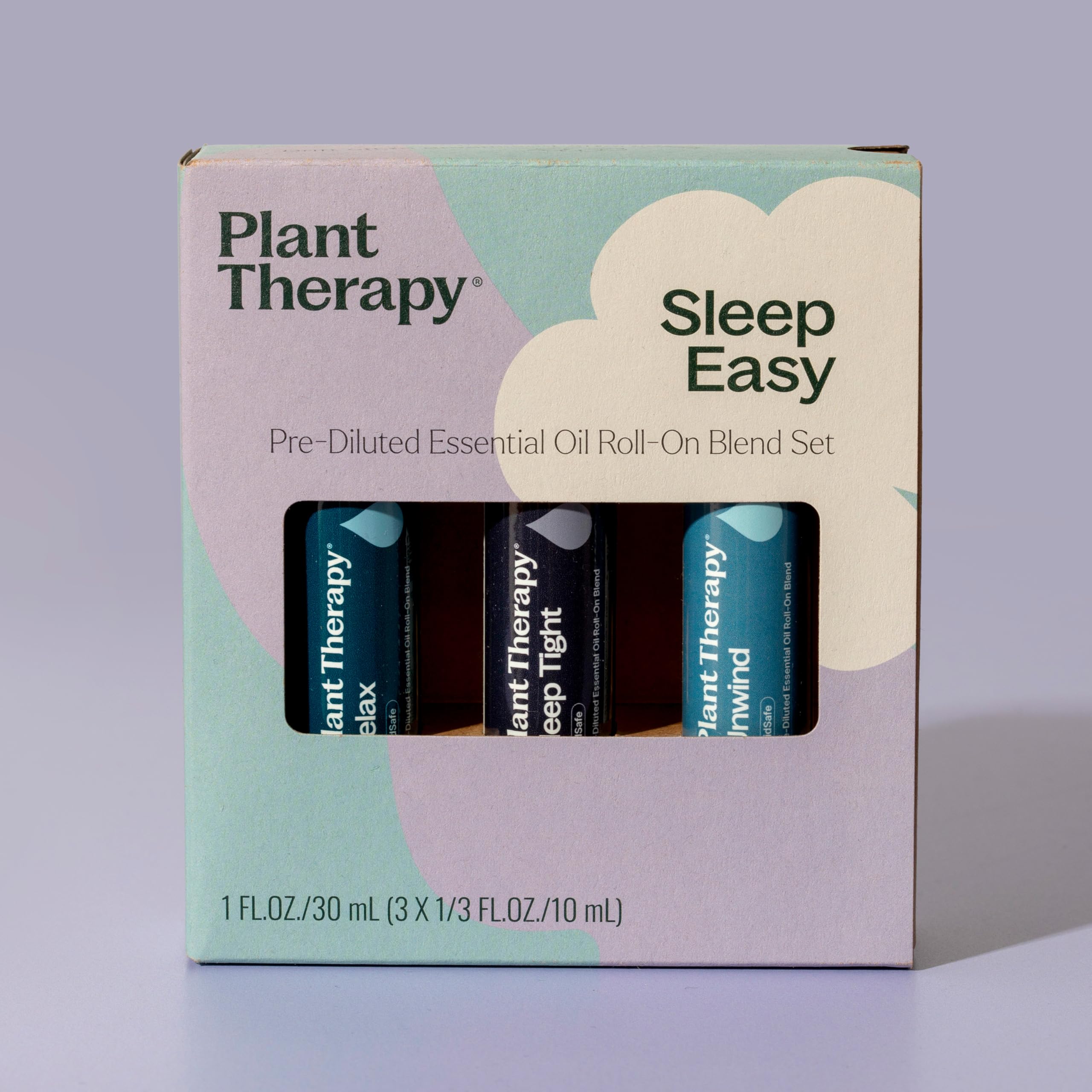 Plant Therapy Sleep Easy packaging with clear labeling for informed choice.