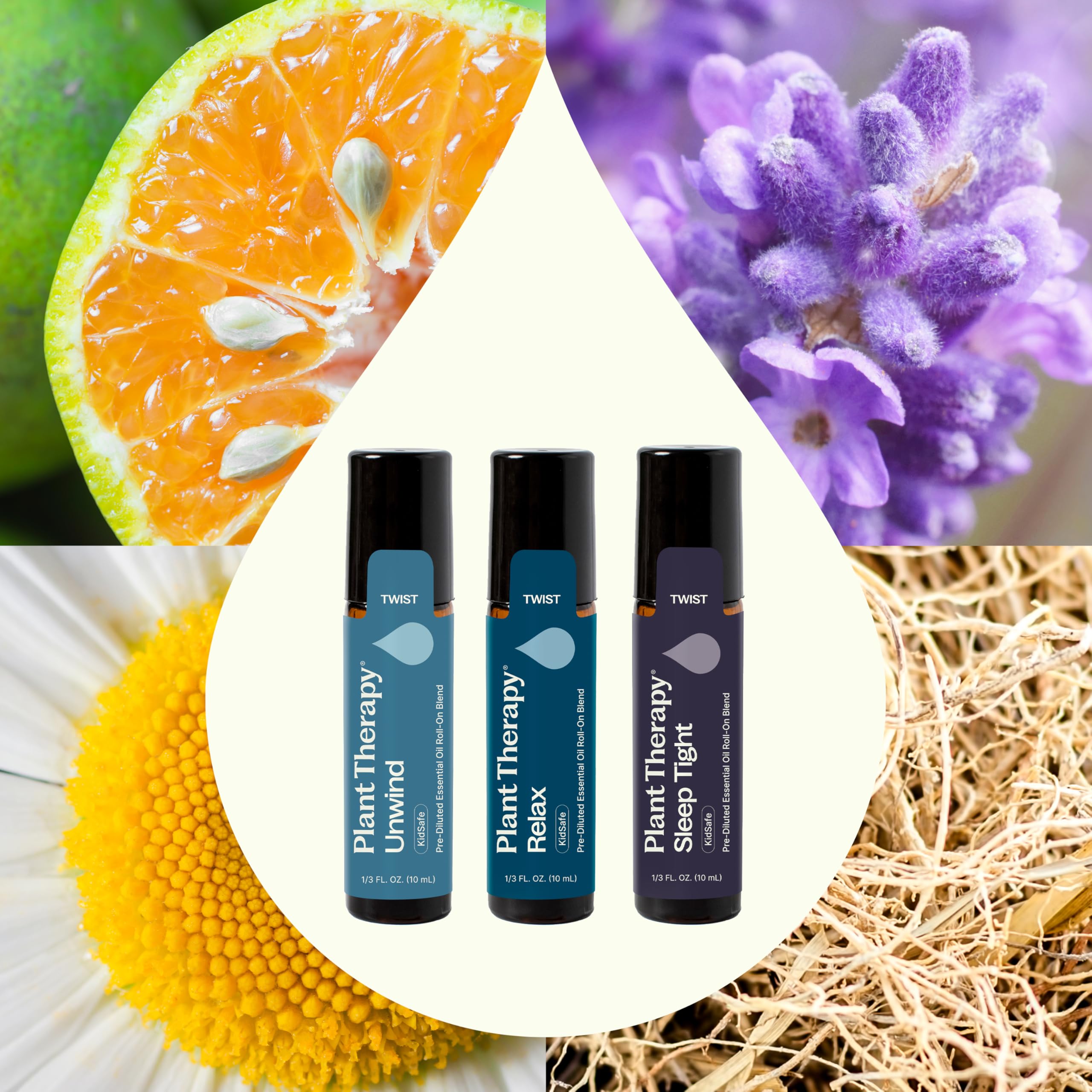 Plant Therapy Sleep Easy Unwind roll-on bottle eases tense moments before sleep.