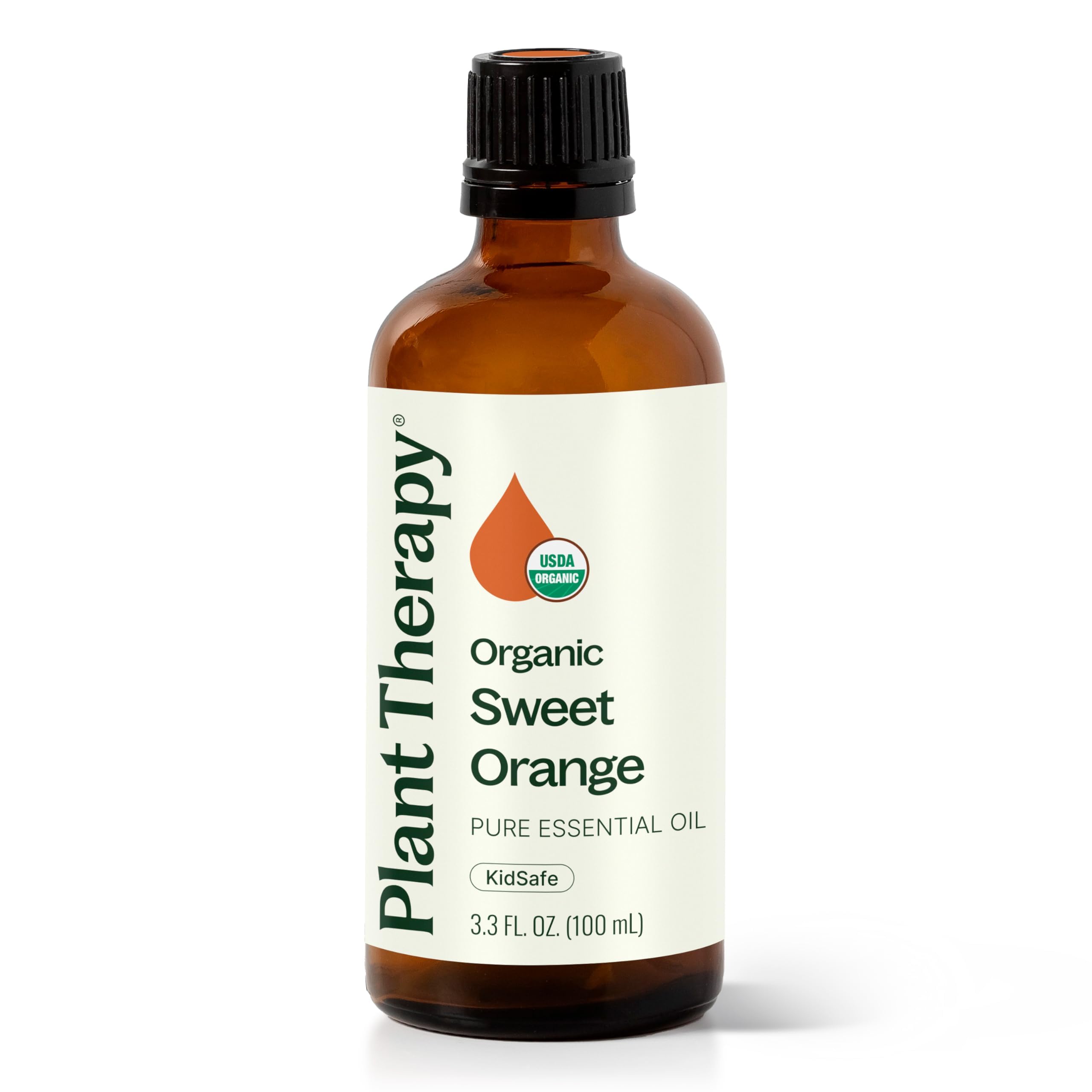 Plant Therapy Sweet Orange essential oil bottle ready for diffusion and mood enhancement.