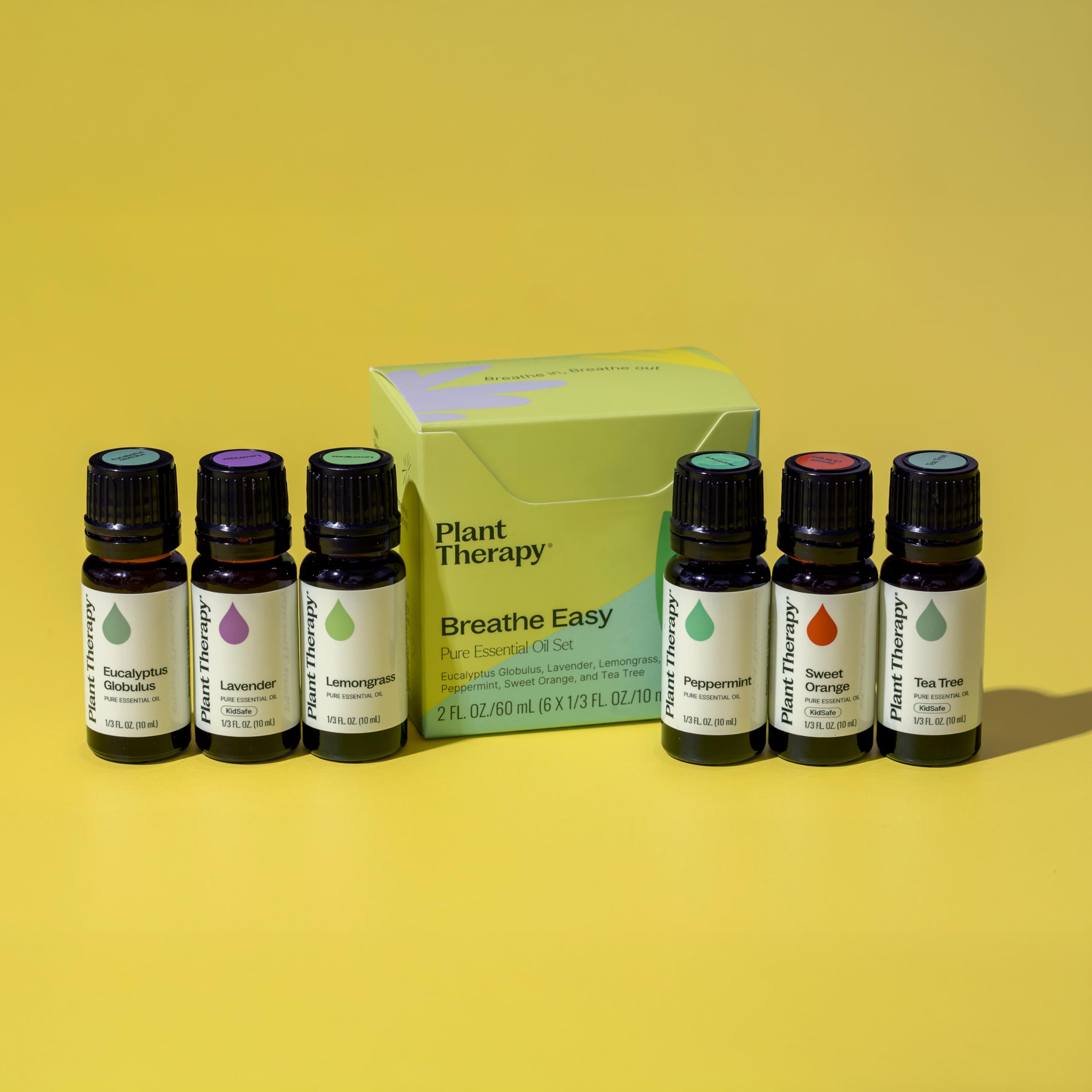 Plant Therapy Tea Tree 10ml bottle close-up for natural cleaning-inspired aroma.