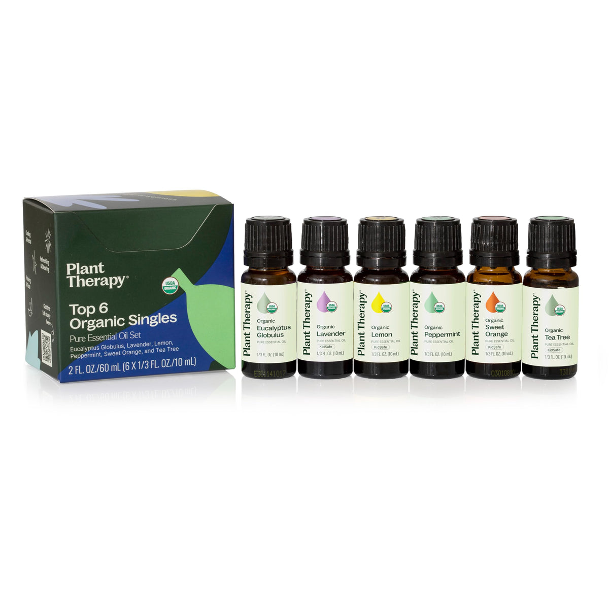 Plant Therapy Top 6 Organic Set eucalyptus bottle for diffusion and aroma routines