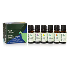 Plant Therapy Top 6 Organic Set eucalyptus bottle for diffusion and aroma routines