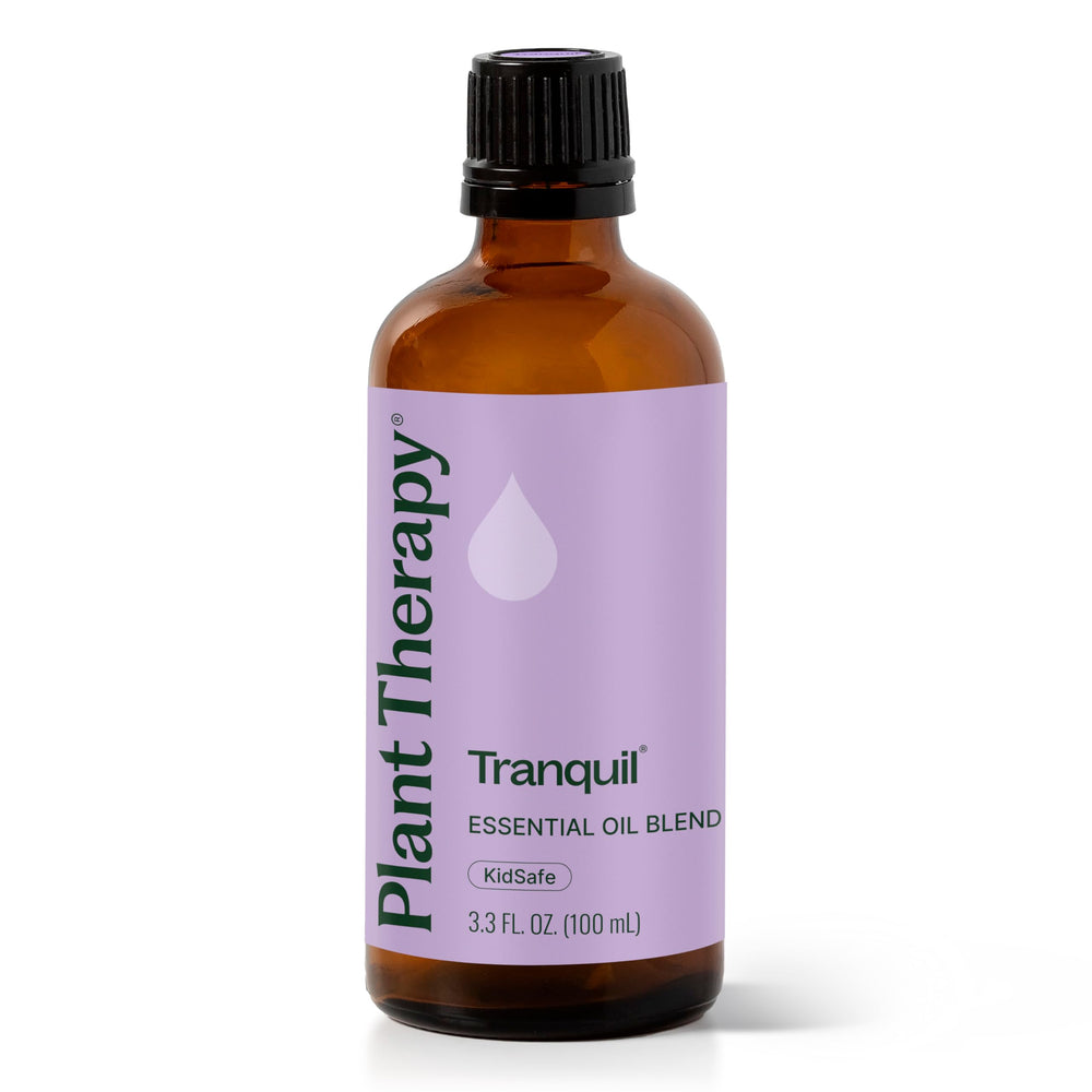 Plant Therapy Tranquil bottle-front showing a calming essential oil for mood balance