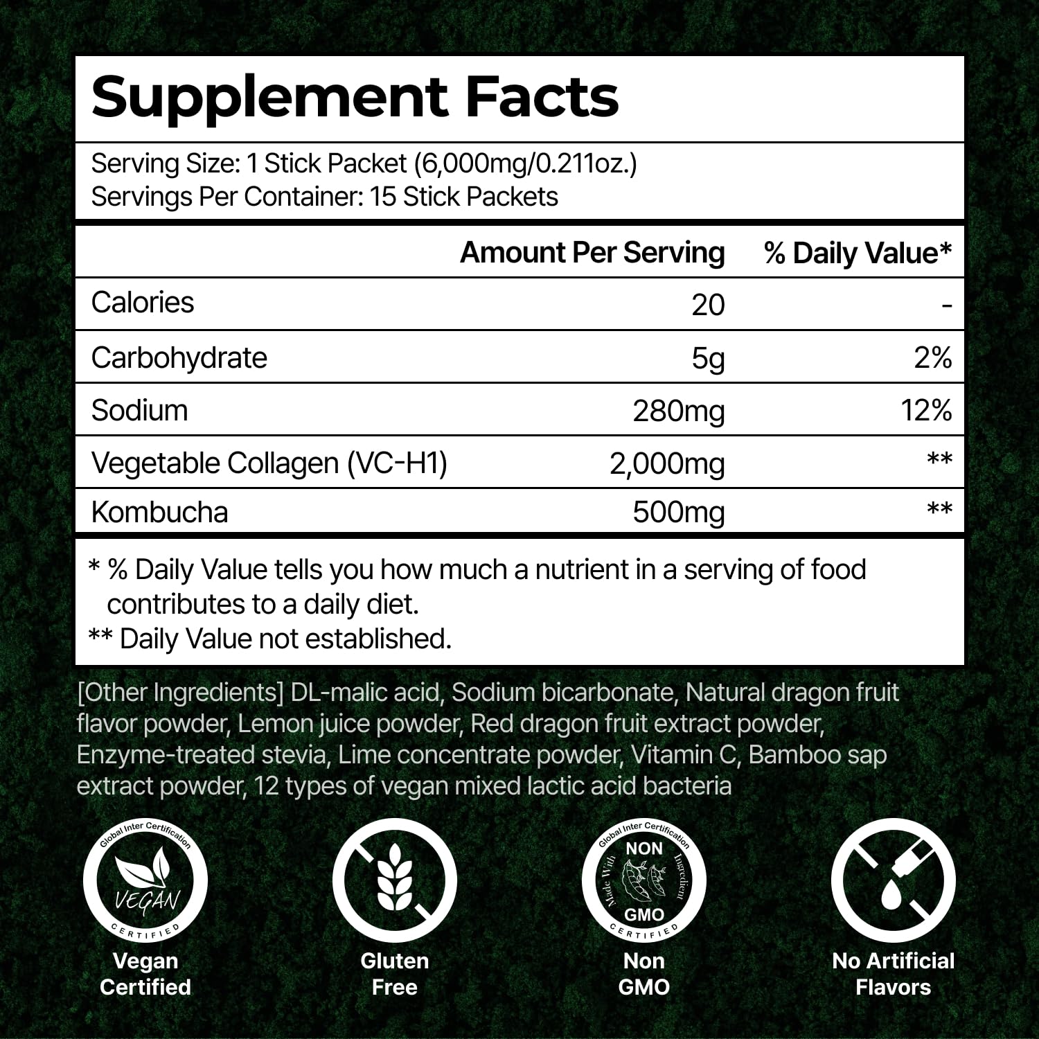 PLANT ultra-low molecular peptides packet with high absorption