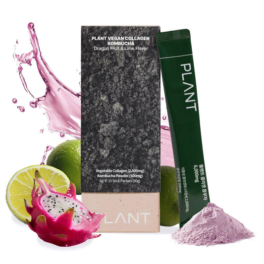 PLANT dragonfruit lime collagen peptide packet supports skin hydration and vitality