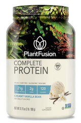 PlantFusion Complete Protein Vanilla Bottle shows a muscle-friendly vegan formula for post-workout recovery.