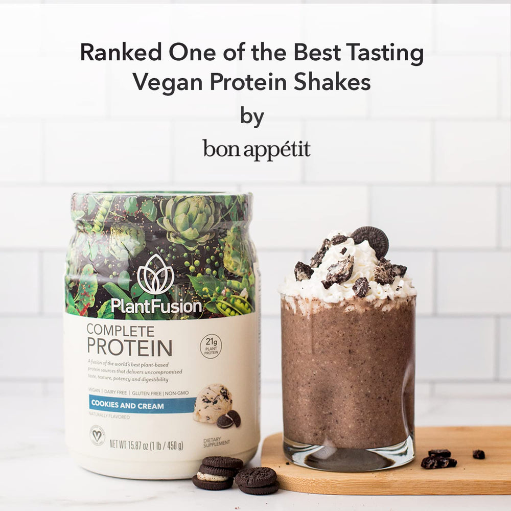 PlantFusion Cookies and Cream with BCAAs highlights post-workout recovery potential
