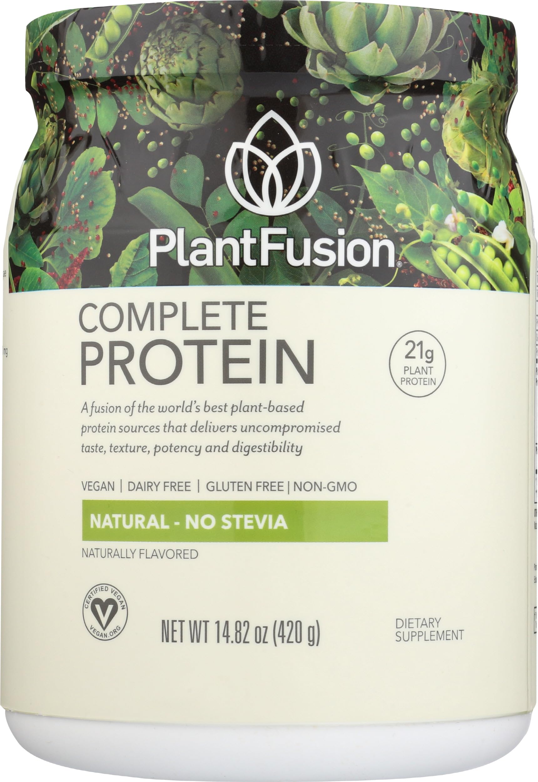 Flavor Pure blend with monk fruit lucuma and yacon flavors in PlantFusion packaging