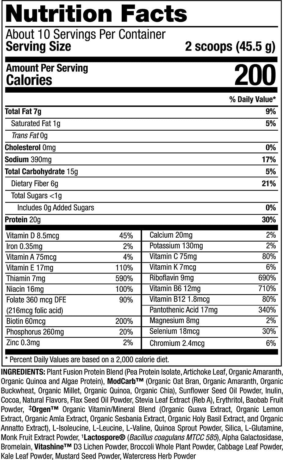 PlantFusion packaging highlighting non-dairy and gluten-free attributes for mindful shoppers