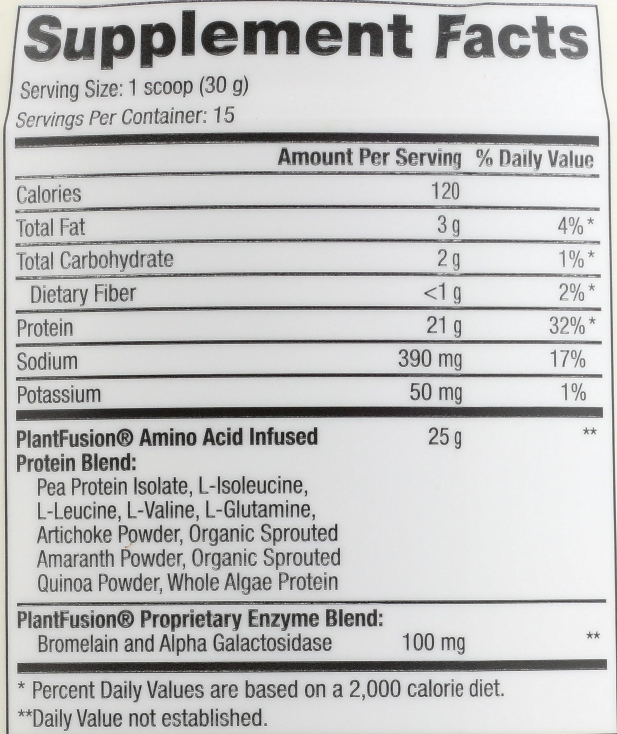 Smooth vanilla PlantFusion protein shake in a glass