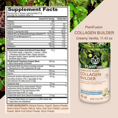 PlantFusion vegan collagen powder packaging side view with keto and non-GMO cues