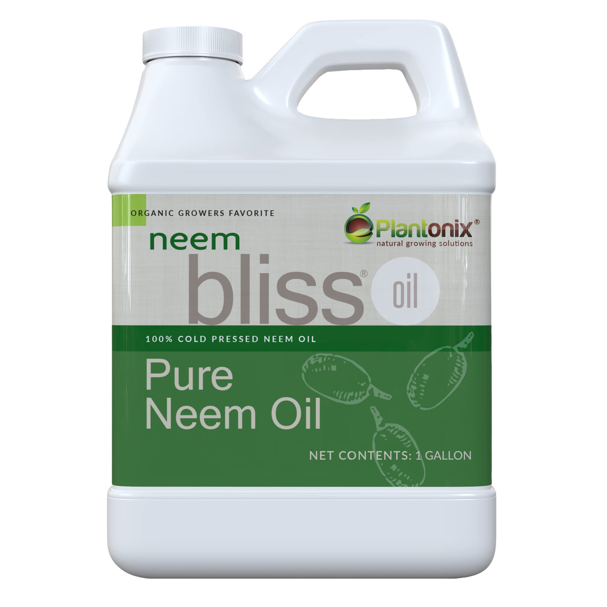 Plantonix Neem Bliss bottle front, pure neem concentrate for skin and hair care.