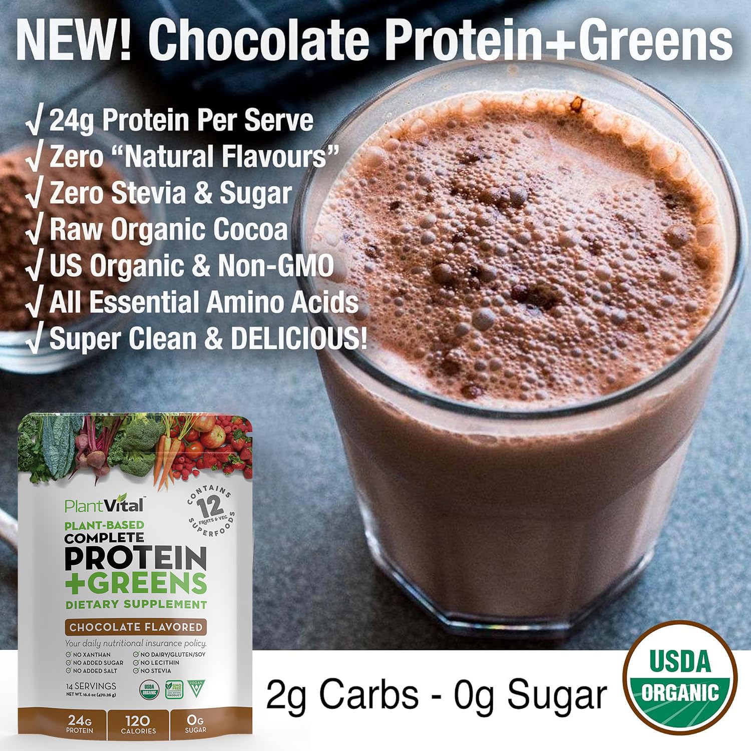 Plantvital organic 12-superfoods blend as a versatile protein base
