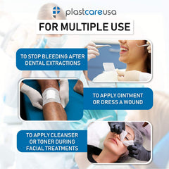 PlastCare USA non-sterile gauze close-up showing ultra-soft texture for comfort