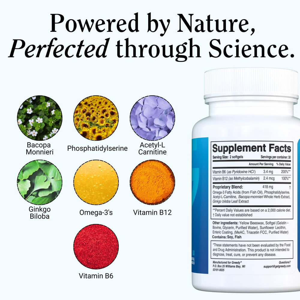 Platinum Health Omega-3 softgels support brain function.