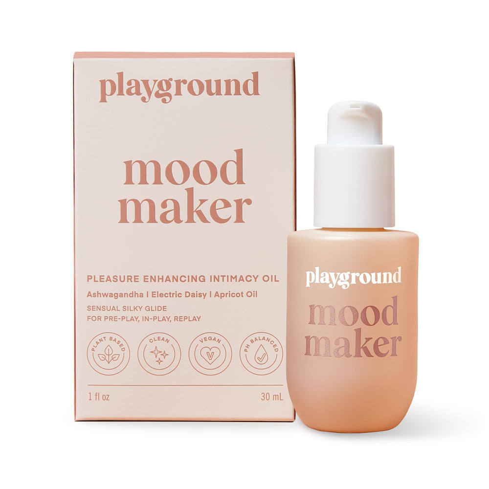 Playground Mood Maker Intimacy Oil bottle with silky glide for smooth foreplay