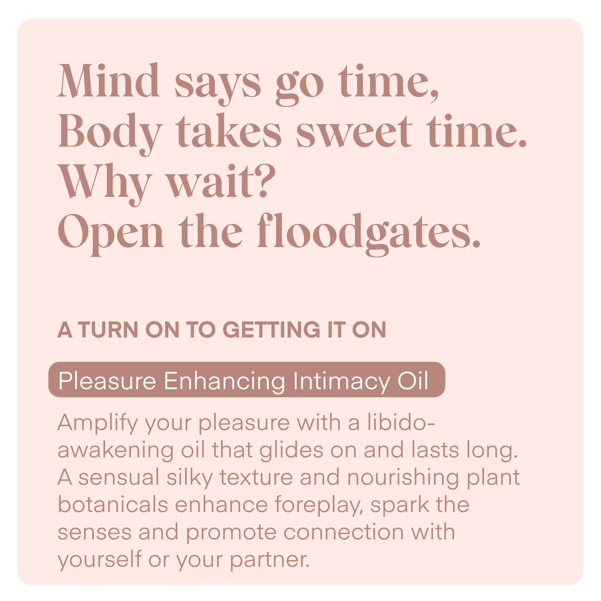 Playground Mood Maker Intimacy Oil pump top showing travel-friendly packaging