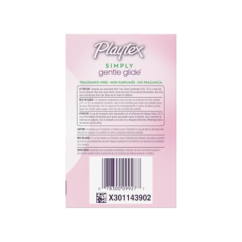 Duraclean wrapper on Playtex Gentle Glide tampons for purse-ready protection.