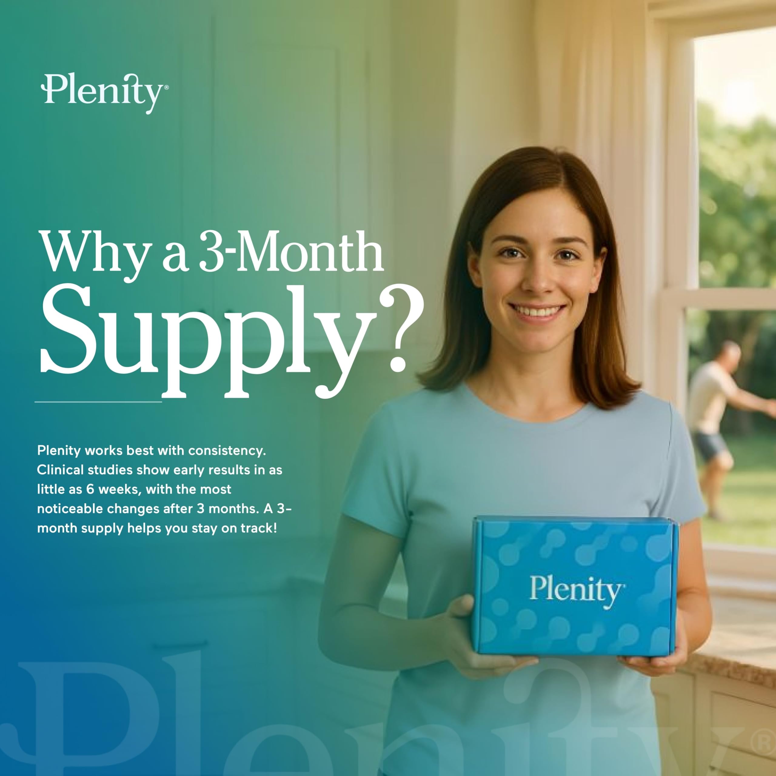 Plenity capsules beside diet-plan notes for meal planning support