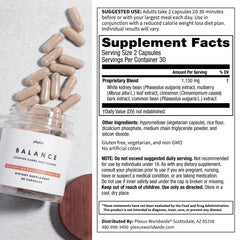 Two capsules before a meal as a serving suggestion.