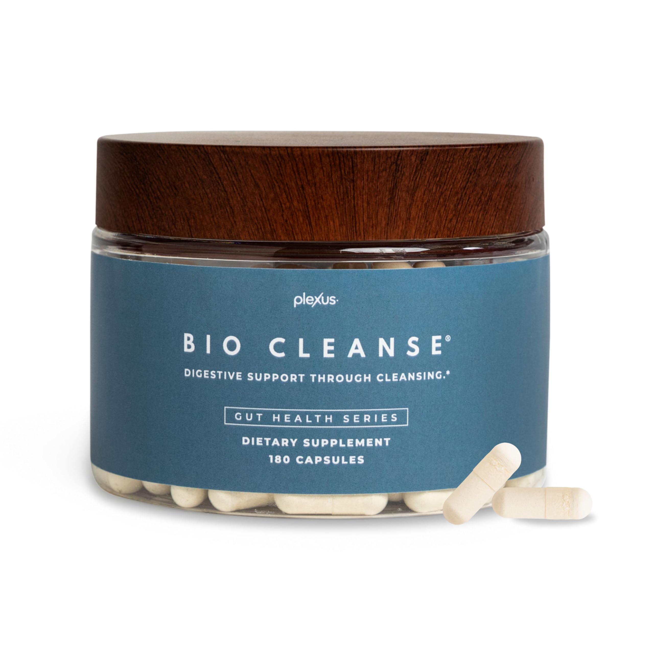 Plexus Bio Cleanse bottle displaying packaging for daily gut support.