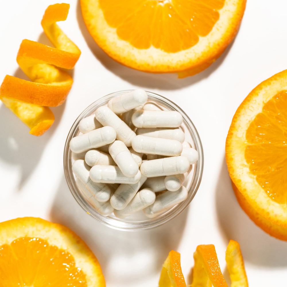 Plexus Bio Cleanse label close-up showing vitamin C and magnesium for immune support.