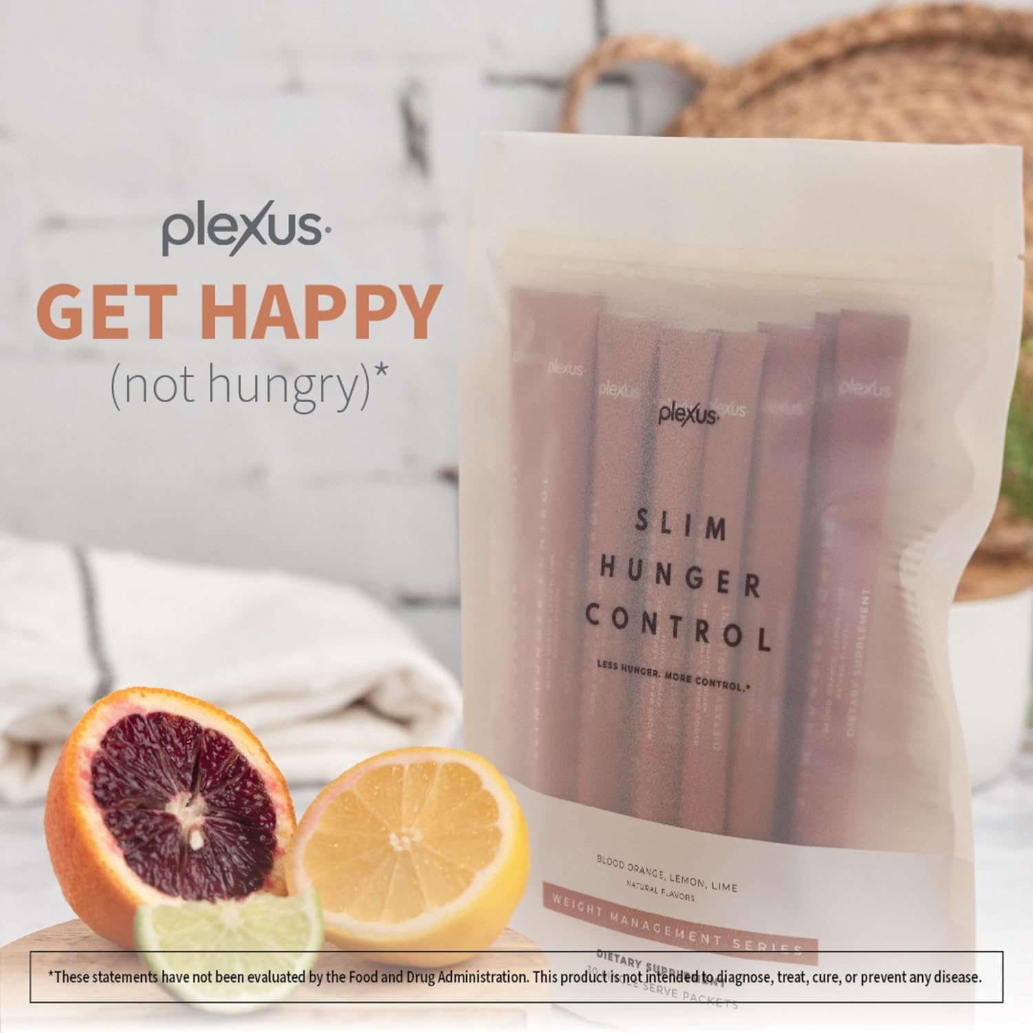 Plexus Slim Hunger Control blood orange lemon lime packet supports glucose metabolism.