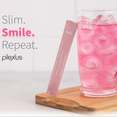 Plexus Slim label highlights gluten-free, vegan, non-GMO ingredients for clean nutrition.
