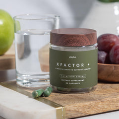 Plexus XFactor+ capsules close-up highlighting bioavailable nutrient form