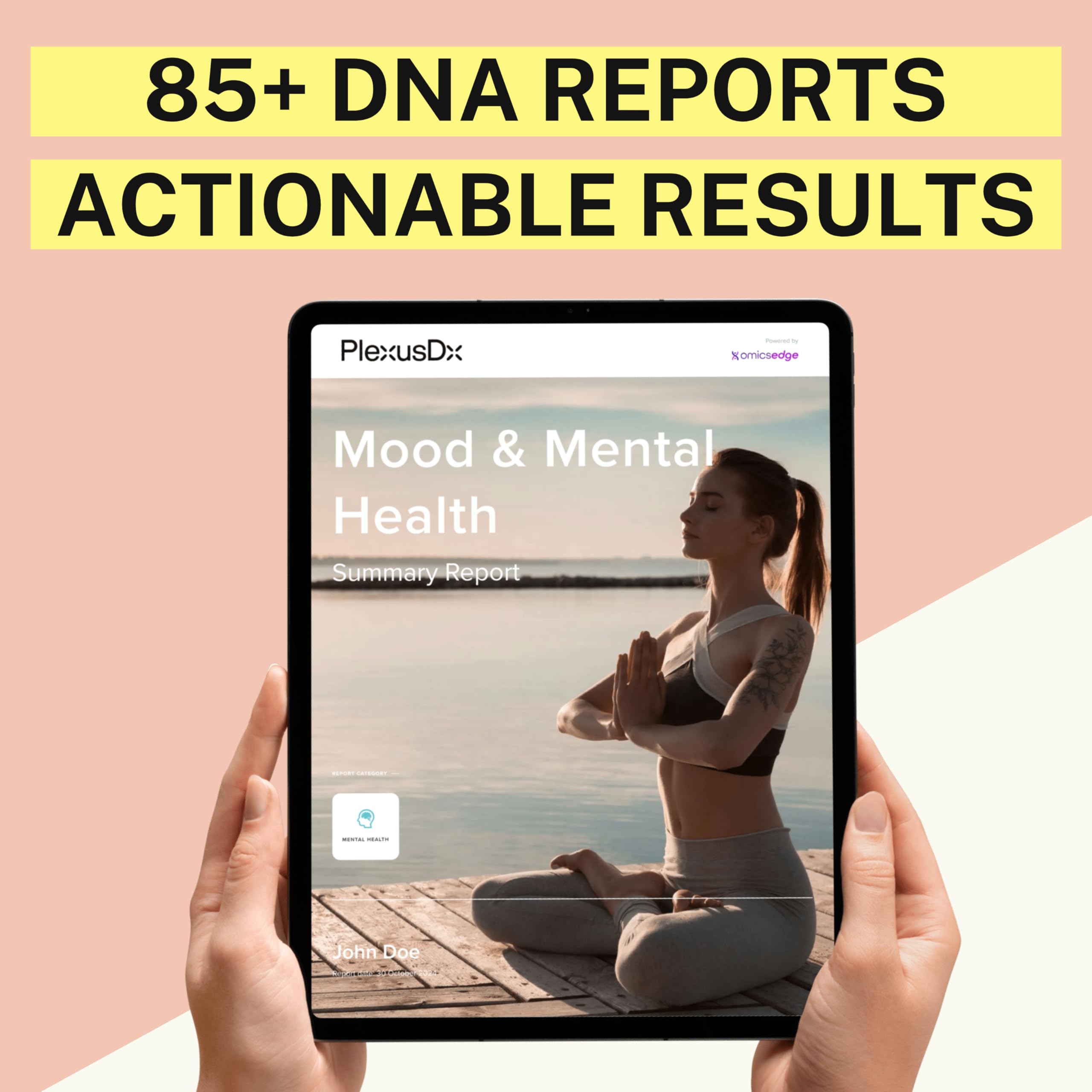 PlexusDX mood and anxiety reports visualize personalized mental health insights.