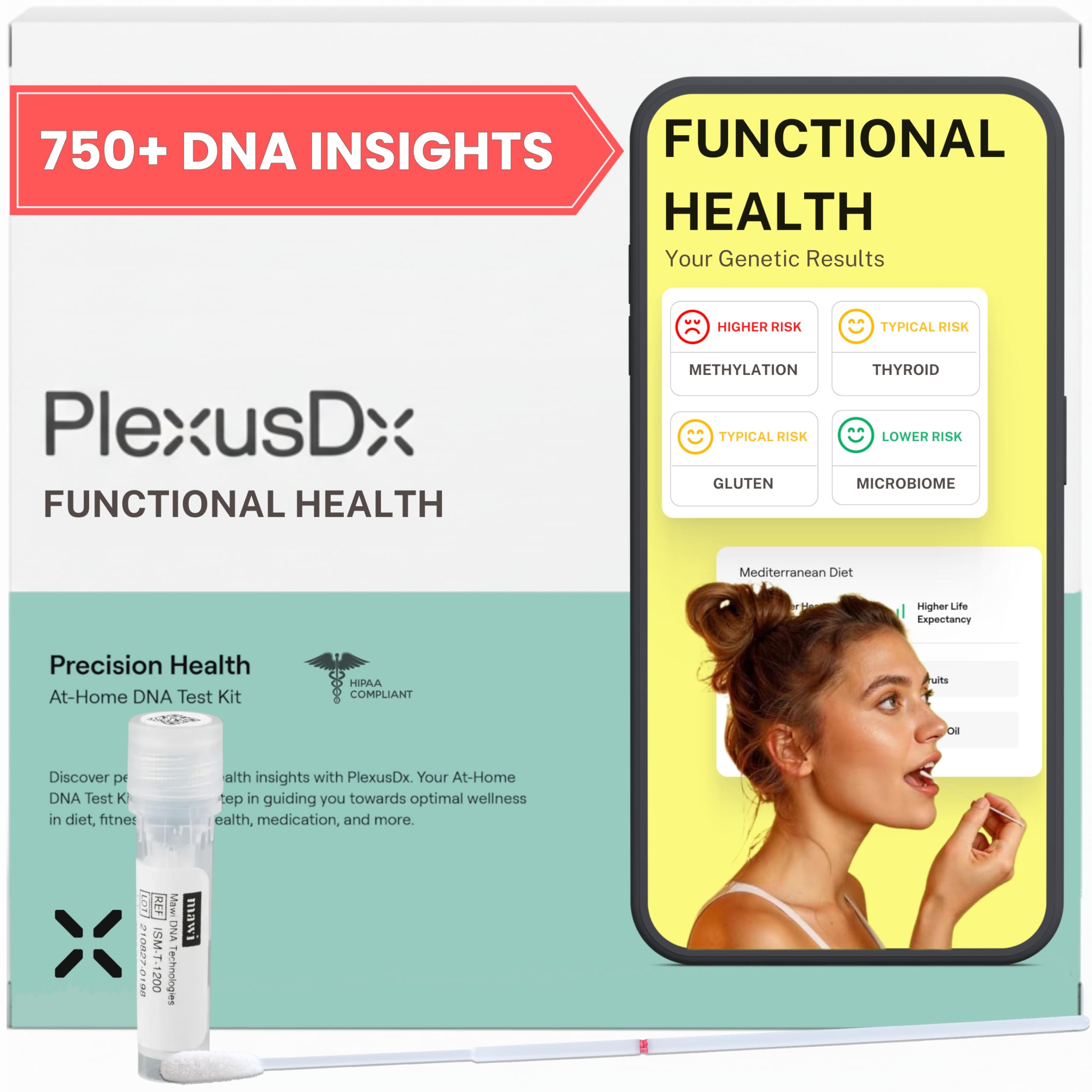 PlexusDX genetic test kit inside view guides personalized health insights