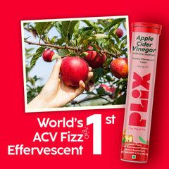 PLIX ACV tablet close-up featuring The Mother for natural wellness.