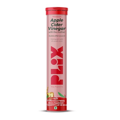 PLIX ACV tablets dissolving in water for easy, refreshing consumption.