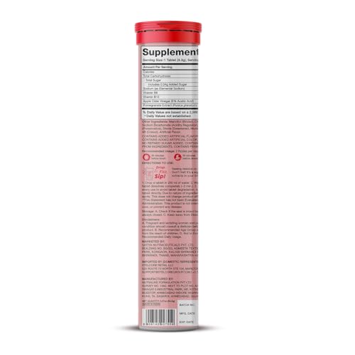 PLIX ACV tablets with B12 and B6 offering convenient metabolic support.