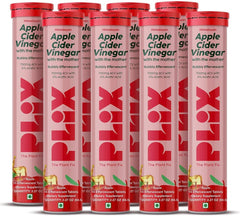 PLIX Apple Cider Vinegar tablets bottle on shelf for daily wellness.