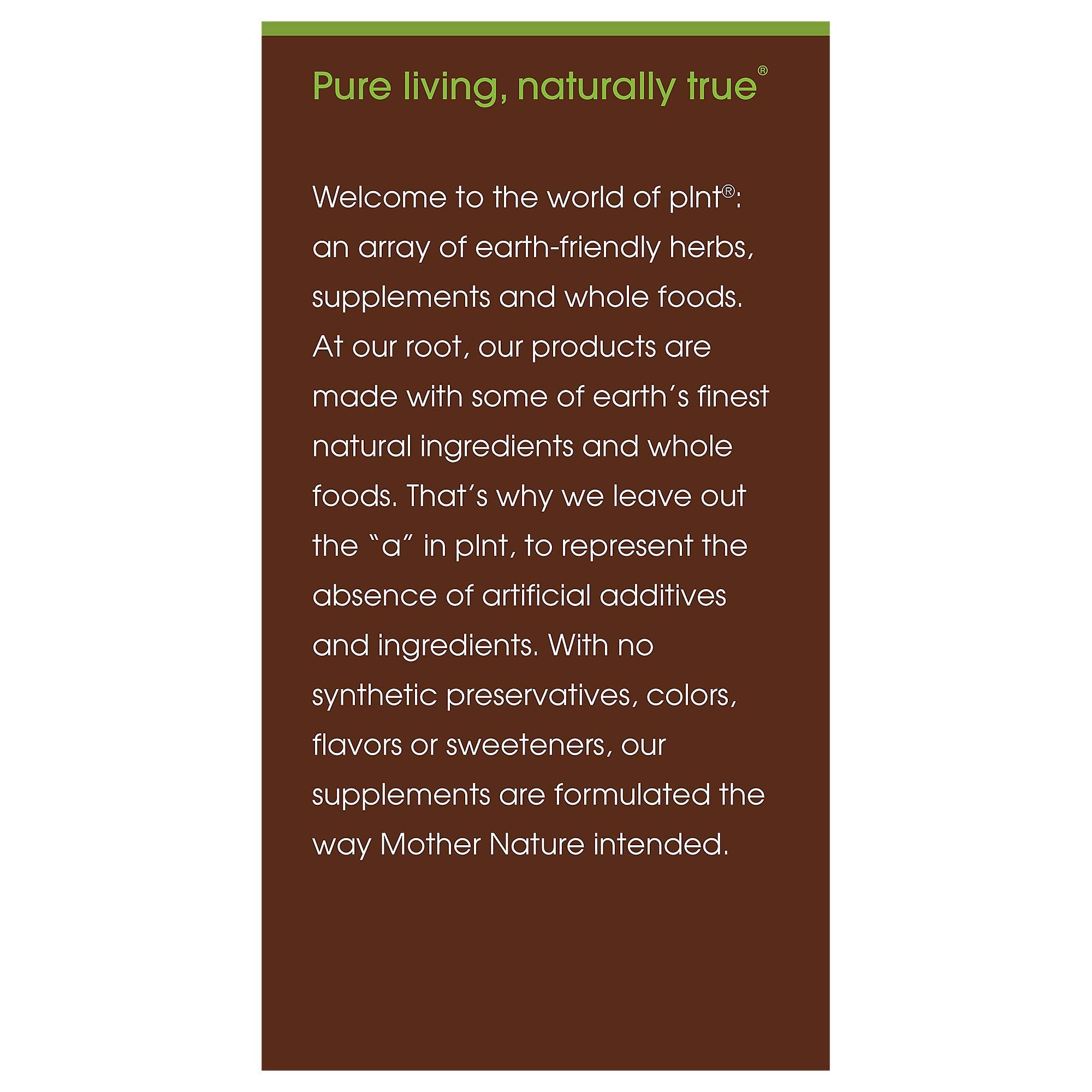 plnt Turmeric dosage label close-up showing serving details