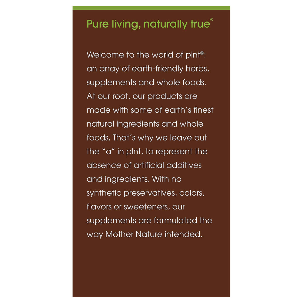 plnt Turmeric dosage label close-up showing serving details