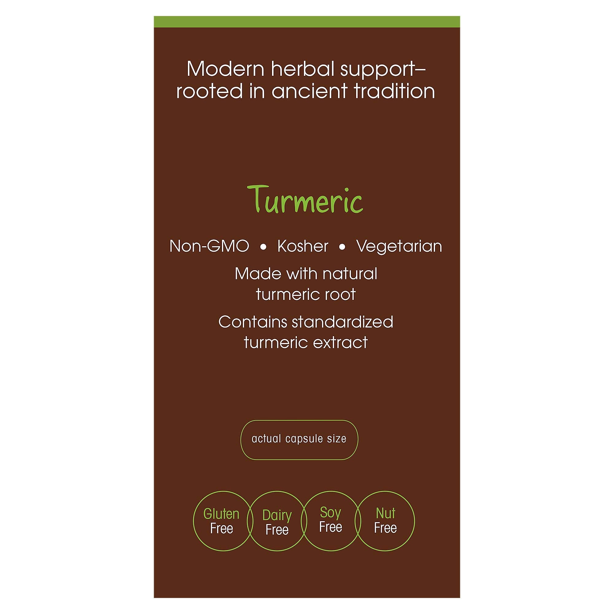 plnt Turmeric label highlights kosher and allergen-free status