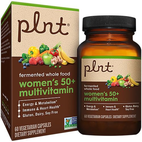 plnt Women50 Multivitamin capsules closeup showing vegan capsules for daily use.